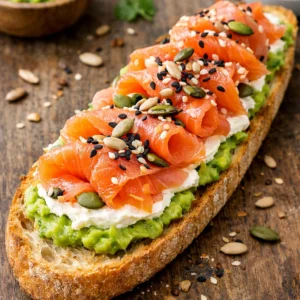 SALMON, FILADELFIA, GUACAMOLE, SEMILLAS