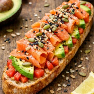 T SALMON, AGUACATE, TOMATE, SEMILLAS