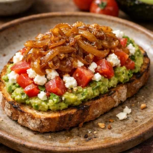 GUACAMOLE, QSO CABRA, CEBOLLA CARAMELIZADA, TOMATE